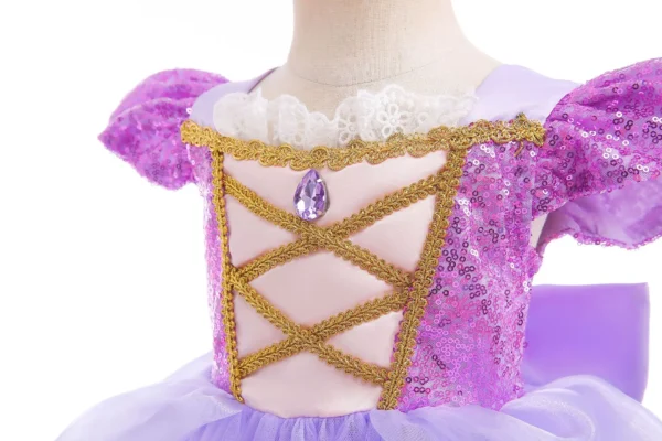 Disney Rapunzel Girl Princess Dress Cosplay Tangled Halloween Birthday Party Vestido Kids Birthday Costume - Image 5