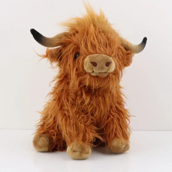 25cm Simulation Highland Cow Plush Animal Doll Soft Stuffed Highland Cow Plush Toy Kawaii Kids Baby Gift Toy Home Room Decor - Image 4