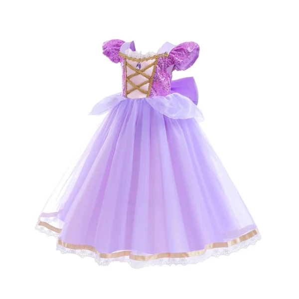 Disney Rapunzel Girl Princess Dress Cosplay Tangled Halloween Birthday Party Vestido Kids Birthday Costume - Image 3