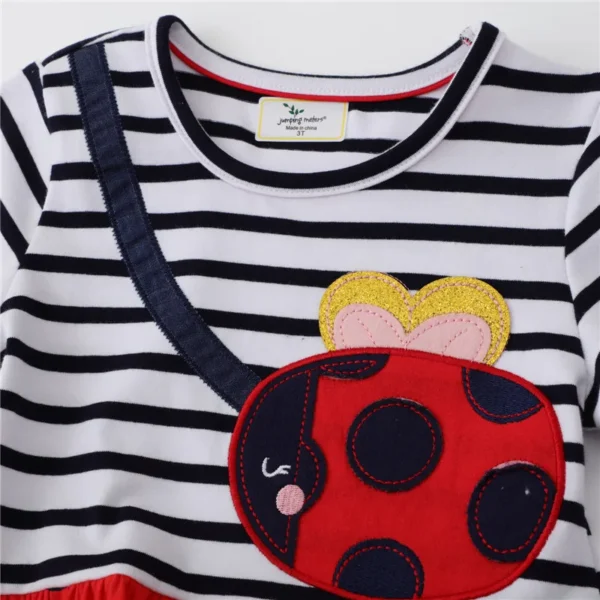 Jumping Meters New Arrival Girls Princess Dresses Cotton Stripe Children's Birthday Gift Toddler Costume Hot Selling Frocks - Image 3