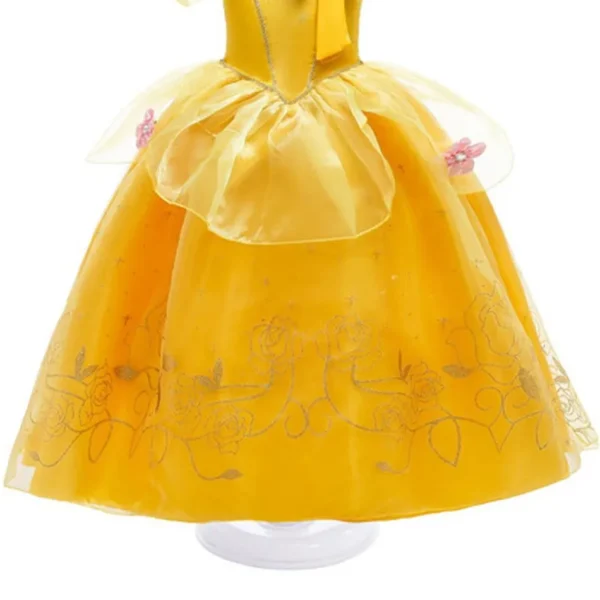 Girl Belle Dress Up Sleeveless Floral Children Party Princess Costume Kids Beauty and The Beast Halloween Carnival Outfit Clothe - Image 6