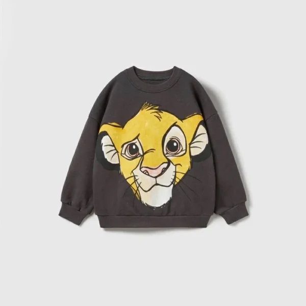 0-3 Age Cartoon Lion Baby Boy's Tracksuit Spring Loose Fashion Children Sweatshirt Crewneck Toddler Costume Kids Sweatpants Set - Image 2