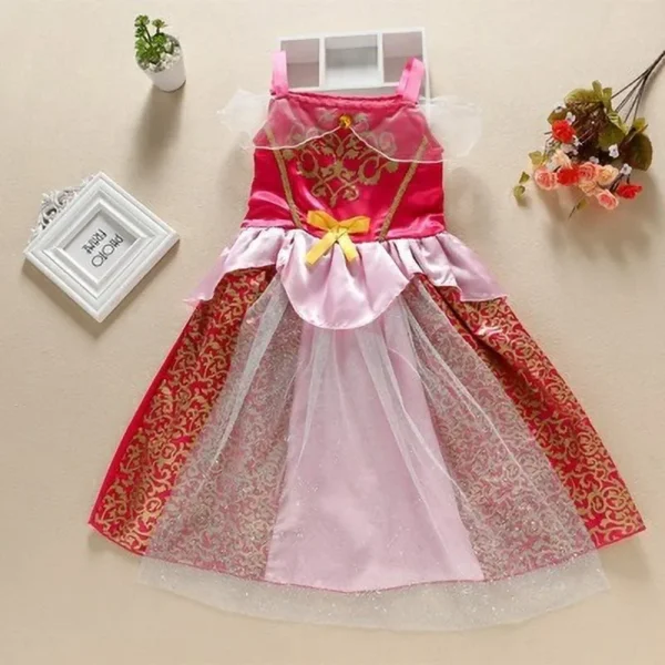 Girls Princess Dress Kids Cinderella Snow White Aurora Sofia Rapunzel Cinderella Halloween Costume Children Birthday Party Dress - Image 3