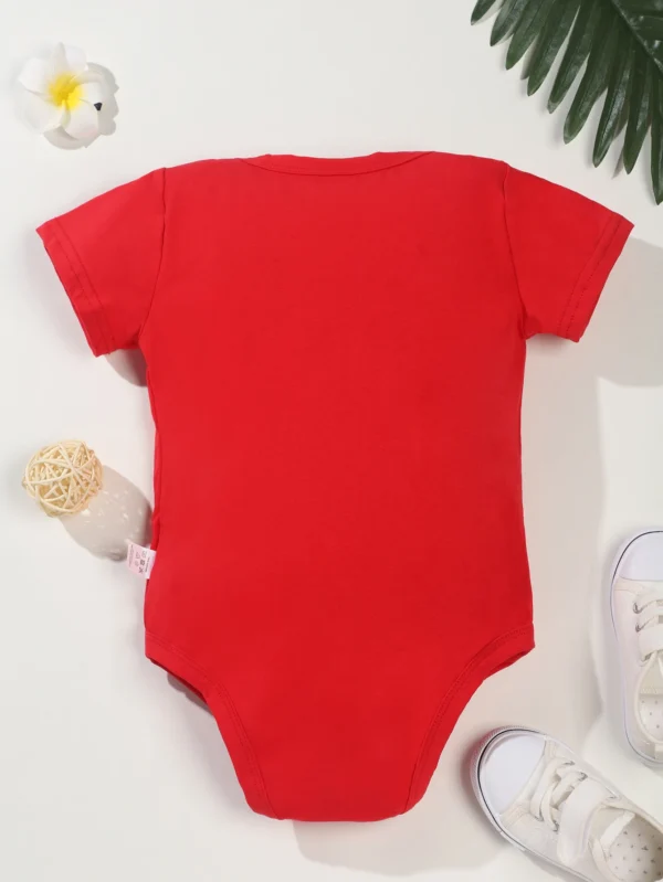 Funny Cute Baby Tomato Ketchup Bodysuit 100% Cotton Red 2024 Newborn Boys Girls Clothes Fashion Creative Trend Infant Onesies - Image 2