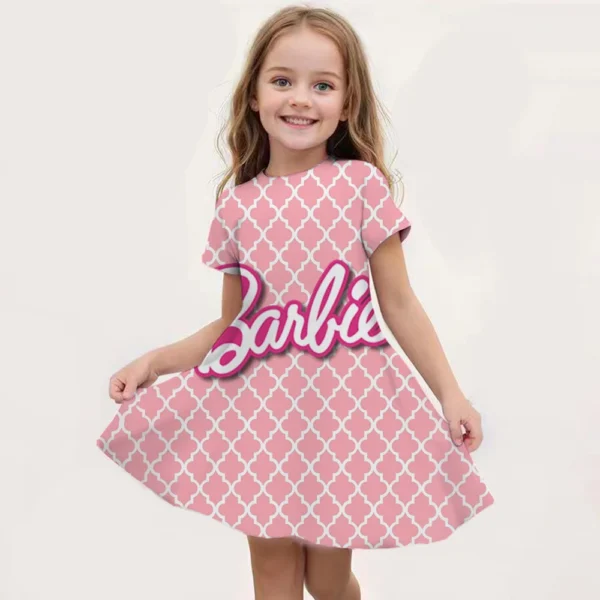 2024 Summer Barbie I Am Kenough Princess Dress Girls Women Short Sleeve Costume Party Dresses Children Clothes Skirt Ken - Image 5