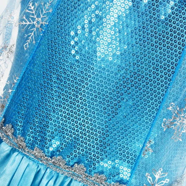 Elsa Dress for Girls Elsa Costume Snow Queen Anna Dress Cosplay Birthday Party Children Kids Carnival Girl Frozen Costume 2024 - Image 5