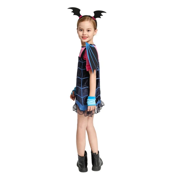 Halloween Vampire Disguise Clothing Child Disney Junior Vampirina Dress with Wings Gloves Girls All Saints' Day Kids Costume - Image 2