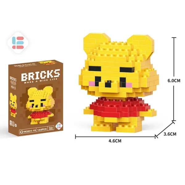 Disney Building Blocks Toys Anime Figure Image Donald Duck Pooh Bear Stitch Dolls Children Puzzle Assembly Toy Bricks Wholesales - Image 6