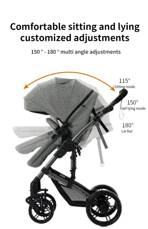 Lightweight Baby Stroller baby stroller 2 in 1 Stroller for baby car Comfort Baby Stroller 2 in 1 for newborn baby Free Shipping - Image 3