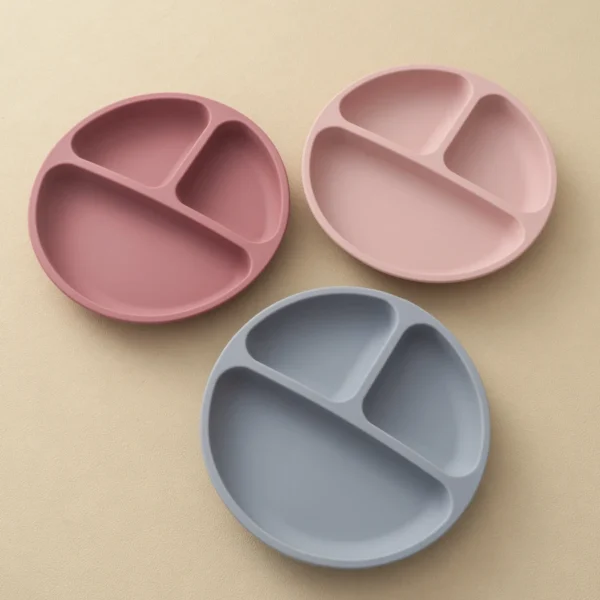 1PCS Baby Sucker Silicone Dining Plate BPA Free Children Dishes Suction Toddle Training Tableware Kids Feeding Bowls Baby Stuff - Image 2