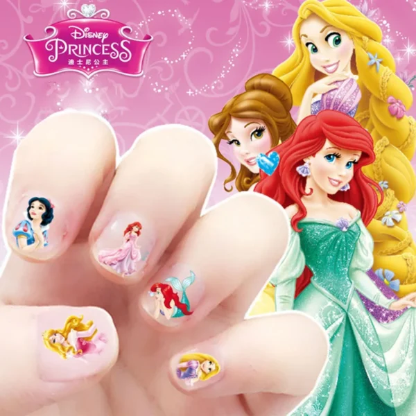 Disney girls cartoon frozen Makeup Toy Nail Stickers Toy Princess Mickey Minnie Mouse for kids gift - Image 3