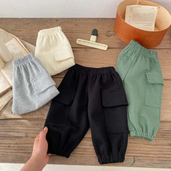 0-3 Years Old Baby Boys Pants Korean Style Cool Boy Plain Baby Overalls Spring and Autumn Kids Bottom - Image 6