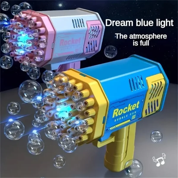 40 Hole Rocket Launcher Handheld Portable Electric Automatic Bubble Gun Party Birthday Gift Toy(without Bubble Water) - Image 3