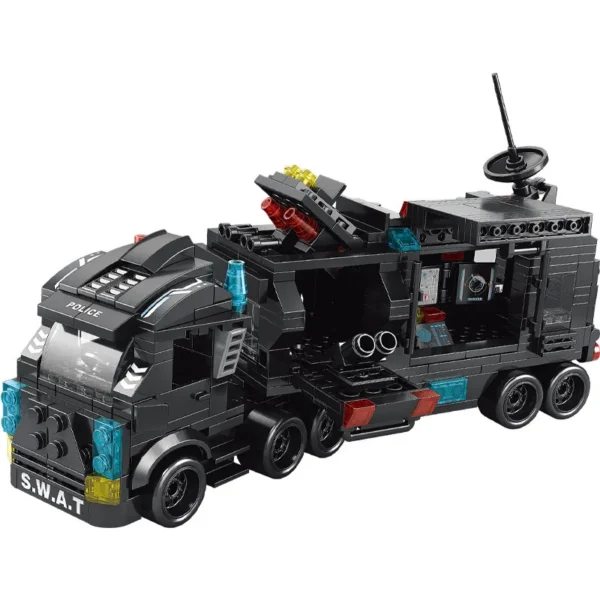 Compatible with Lego 585Pcs City Police Station SWAT Truck Car Building Blocks DIY Toys for Boys Kids Gifts - Image 3