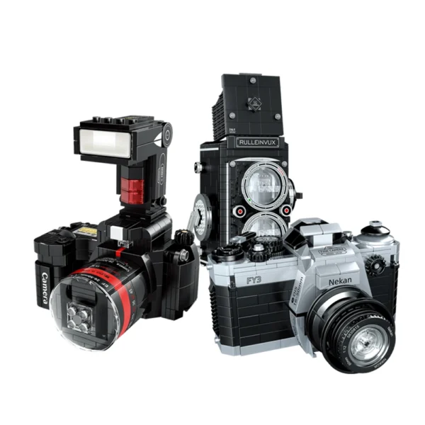 KNEW BUILT Classic Digital Camera Model Mini Brick Toys for Boys Adult Assembly Design Block Kits Classical Collection Projector - Image 6