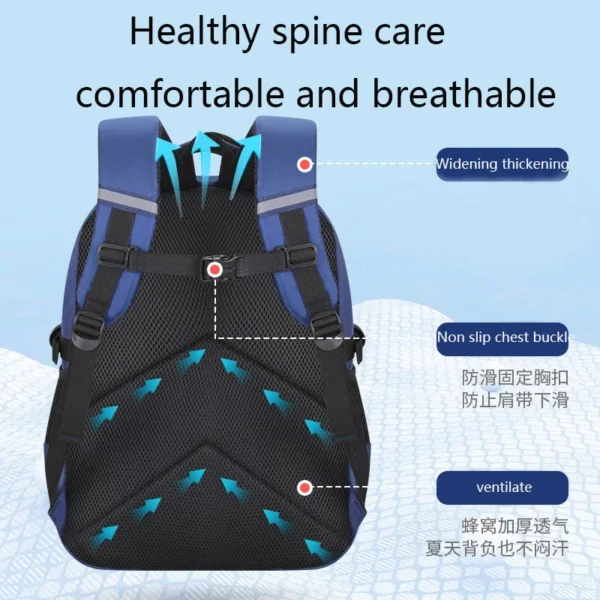 Backpack for Boys Schoolbag for Kids Children Teens Girls Elementary Middle Waterproof Lightweight Kid Bookbag Backpacks Daypack - Image 3