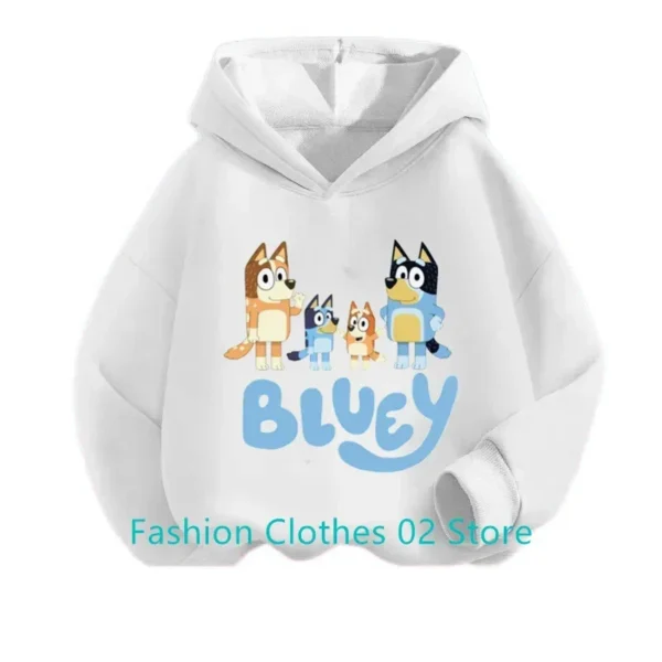 2-13 Year Boys Girls Hoody Bluey Anime Figure Kids Hoodies Spring and Fall Fashion Thin Section Cute Cartoon Pattern Sweatshirts - Image 3