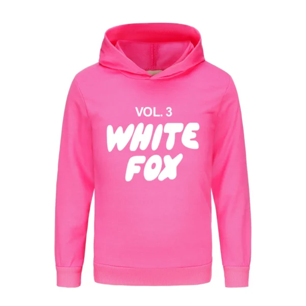New children vol.3 white f0x Hoodies Tees Cotton Boys Spring Clothes Shirts Teen Girls T-Shirt Little Kids Hooded Tops3777 - Image 4