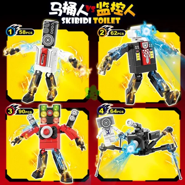New Style Skibidi Toilet Man Monitor Man Titan Speaker Man Titan Camera Titan Monitor Titan Block Toys Gifts for Boys and Girls - Image 5