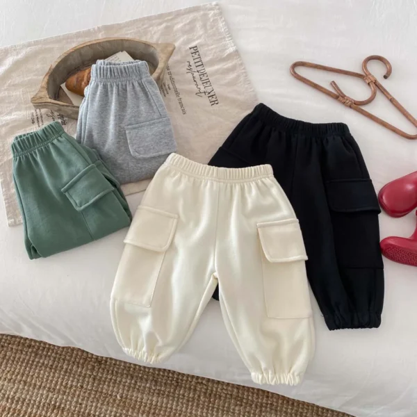 0-3 Years Old Baby Boys Pants Korean Style Cool Boy Plain Baby Overalls Spring and Autumn Kids Bottom - Image 3