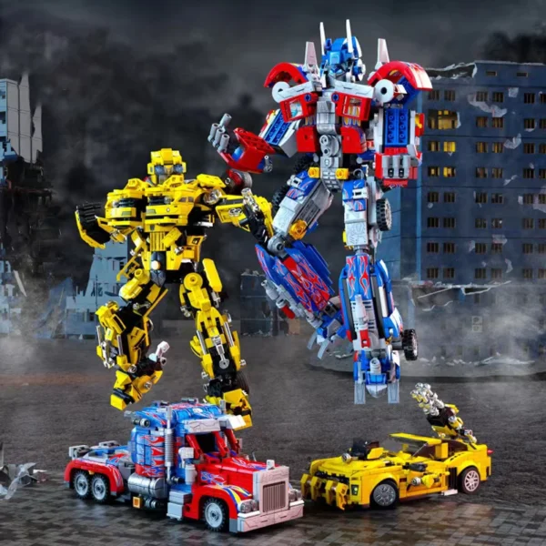 New 2 in 1 Deformation Robot Mecha Building Blocks Sets Bricks kit Transform Cars Birthday Toys Kids Children Gifts for Boys - Image 2