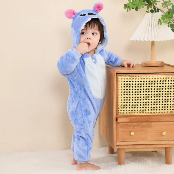Baby Kigurumi Stitch Cartoon Romper Infant Kids Animal Jumpsuit Toddler Clothes Bodysuits Girls Boys Cosplay Pyjamas Costumes - Image 5