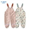 HONEYKING Children Waterproof Rain Pants Baby Jumpsuits Boys Girls Overalls Pants Fashion Kids Overalls
