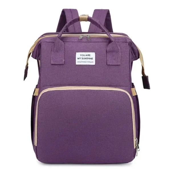 Large capacity foldable mommy bag New fashionable backpack for mothers with children Mother and baby bag foldable crib - Image 6