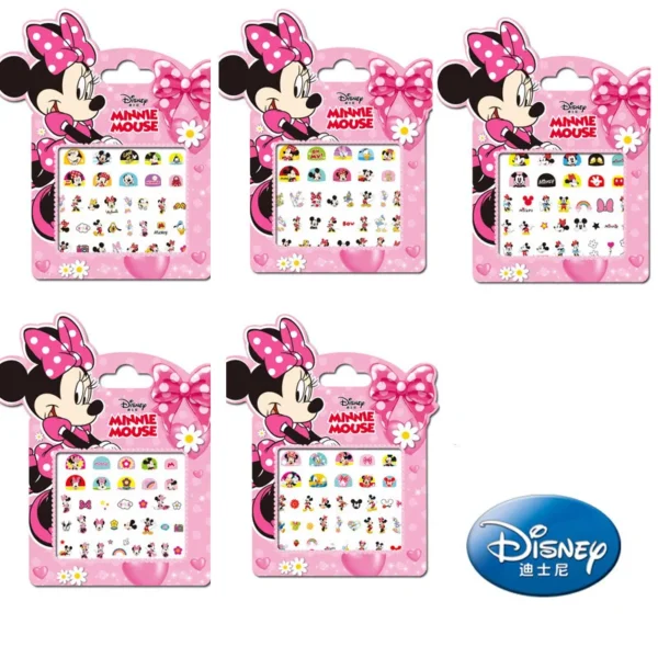 Disney girls cartoon frozen Makeup Toy Nail Stickers Toy Princess Mickey Minnie Mouse for kids gift - Image 6