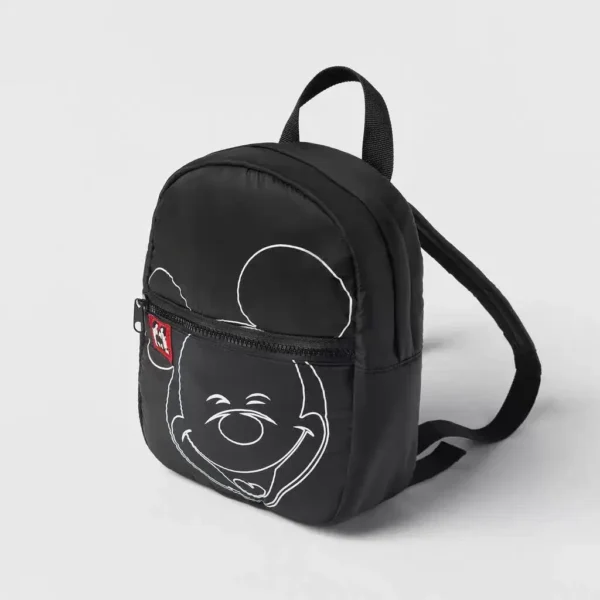 Mickey Disney Brand New Style Black Backpacks Children Printing Cute Soft Fashion Trendy Simple Canvas Bags For Baby Girls Boys - Image 4