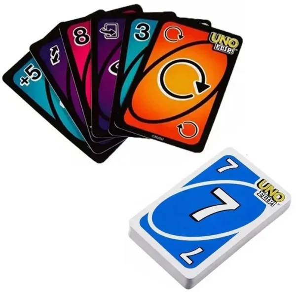 Mattel UNO FLIP! Games Family Funny Entertainment Board Game Fun Playing Cards Kids Toys Gift Box uno Card Game Kids Toys - Image 4