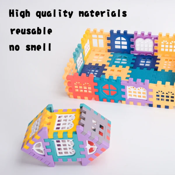 Large scale house building block simulation window design, kindergarten construction, creation of boys and girls large house bui - Image 3
