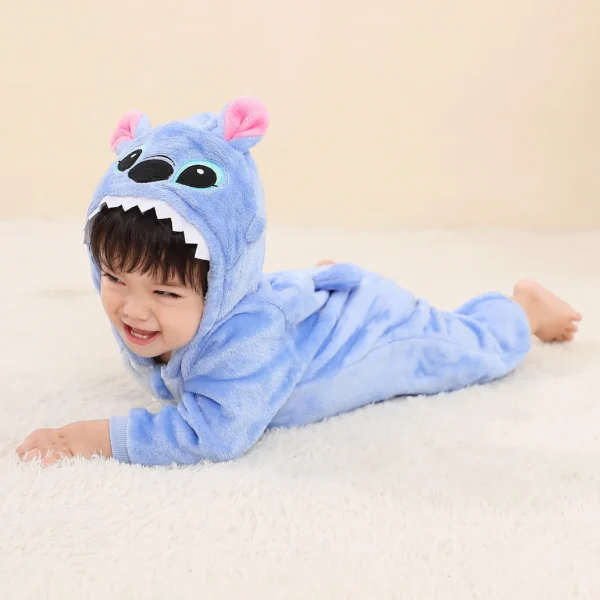 Baby Kigurumi Stitch Cartoon Romper Infant Kids Animal Jumpsuit Toddler Clothes Bodysuits Girls Boys Cosplay Pyjamas Costumes - Image 6