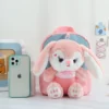 Plush 3D Rabbit Backpack for Boys Girls Kids Children SchoolBag Cute Bow Tie Cartoon School Bags Kindergarten Preschool Baby Bag - Image 6