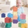 Baby blocks touch toys soft cubes for children montessori bebe kids Toy Building Blocks 3D Massage Rubber Vinyl bath Squeeze Toy - Image 3
