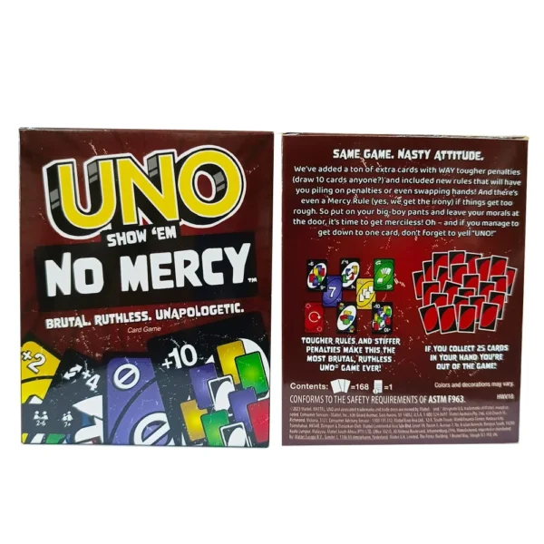 Uno No mercy Game Board Games UNO Cards Table Family Party Entertainment UNO Games Card Toys Children Birthday Christmas - Image 2