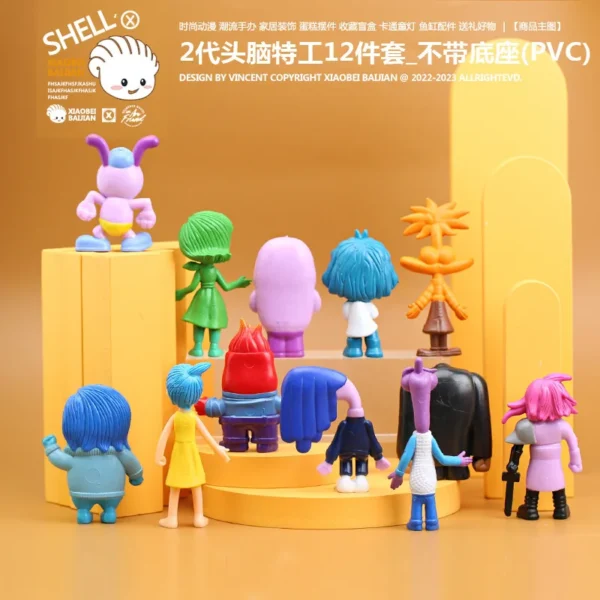 12Pcs/Set Disney Inside Out 2 box Action Figure Toy Cartoon Movie Joy Anxiety Anger Sadness Disgust Fear Model Doll Kids Gift - Image 3