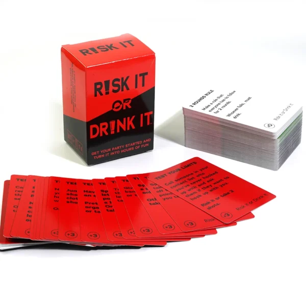 Risk It Or Drink It Fun Party Game For College Card Game Drinking Game Pregame Night Hilarious Dares Challenges Questions Adult - Image 3