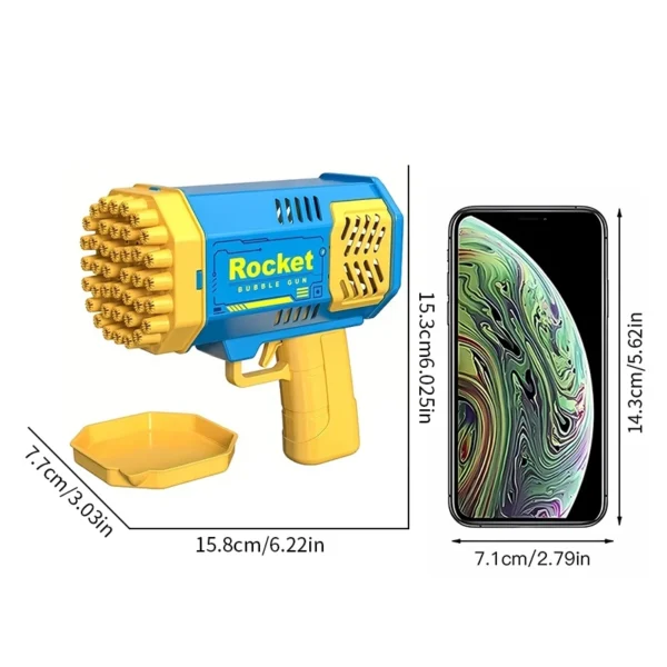 40 Hole Rocket Launcher Handheld Portable Electric Automatic Bubble Gun Party Birthday Gift Toy(without Bubble Water) - Image 2