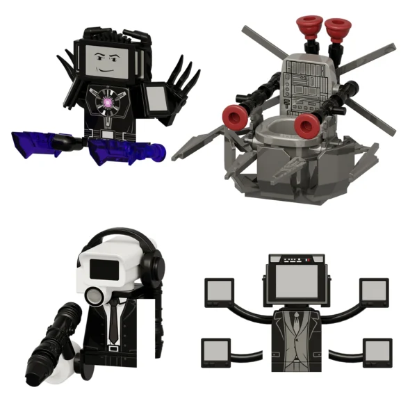 KDL829 SWAT MUTANT Building Blocks SKIBIDI G-toilet Titan Clock TV Camera Speaker Scientist Plunger Man Figures Bricks Doll Toys - Image 5