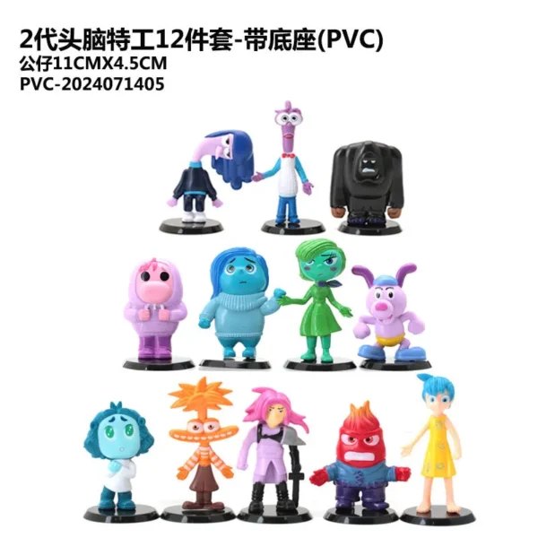 12Pcs/Set Disney Inside Out 2 box Action Figure Toy Cartoon Movie Joy Anxiety Anger Sadness Disgust Fear Model Doll Kids Gift - Image 5