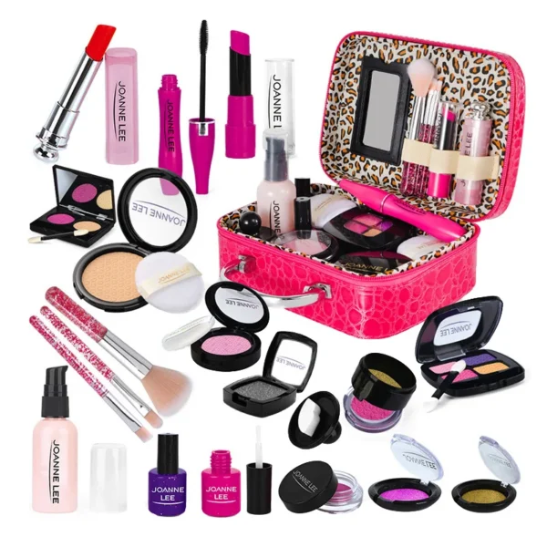 Children's Simulation Makeup Toys Girls Educational GIfts Lipstick Nail Polish Cosmetic Toy Set Kids Pretend Play Fashion Toys