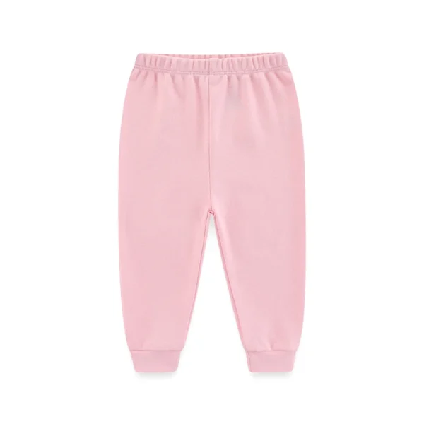 Kiddiezoom 1 Pcs Four Seasons Fashion Solid 100%Cotton Baby Boy Girl Pants Soft 100%Cotton Infants Trousers Accessories - Image 4