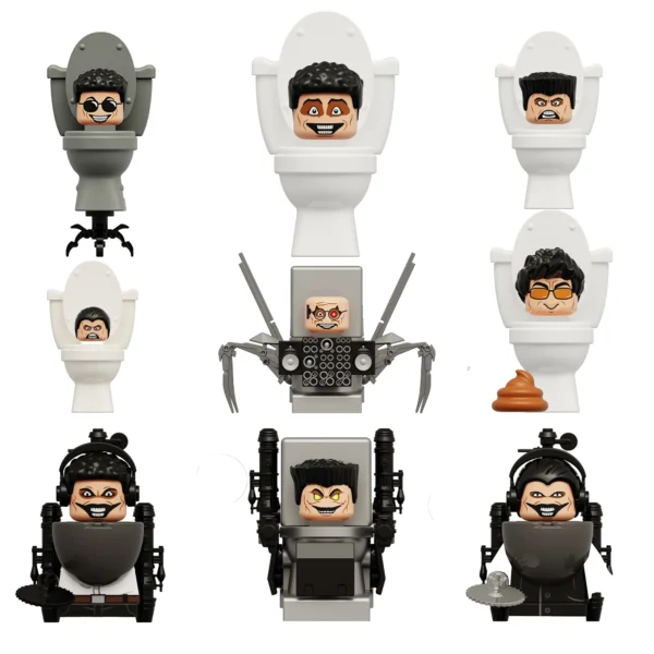 KDL829 SWAT MUTANT Building Blocks SKIBIDI G-toilet Titan Clock TV Camera Speaker Scientist Plunger Man Figures Bricks Doll Toys - Image 6