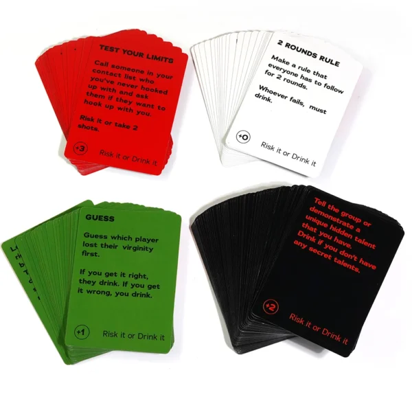 Risk It Or Drink It Fun Party Game For College Card Game Drinking Game Pregame Night Hilarious Dares Challenges Questions Adult - Image 2