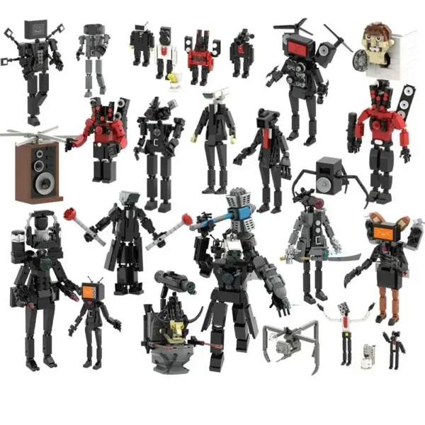 Skibidi Toilet Titan TV Man Speakerman Horror Game Bosses Camara Building Block Cartoon Doll Model Kids Birthday Halloween Gift - Image 4