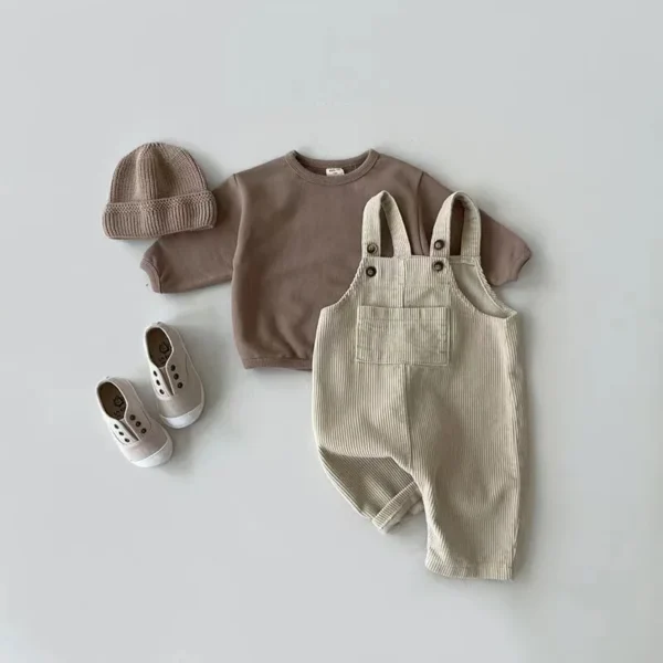 Toddler Baby Boys Girls Corduroy Romper Playsuit Jumpsuit Overalls Kids Clothes Autumn - Image 5