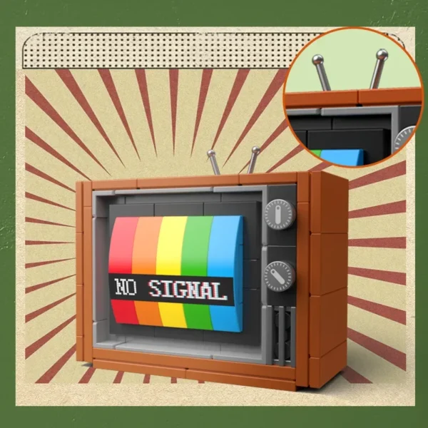 DIY Retro Electrical Appliances Furniture TV Computer Tape Walkman Play Game Consoles Radio Building Blocks Model Brick Set Toys - Image 2