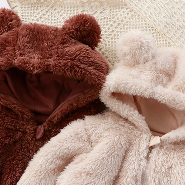 Winter Baby Clothes Cute Cartoon Bear Baby Rompers Pajamas Cotton Infant Boy Girls Animal Costume Zipper Jumpsuit 0-24 Months - Image 3