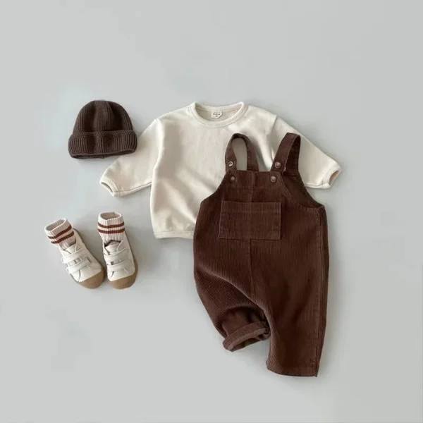 Toddler Baby Boys Girls Corduroy Romper Playsuit Jumpsuit Overalls Kids Clothes Autumn - Image 3